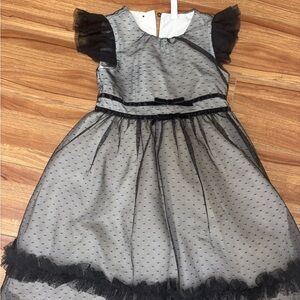 Janie and Jack Black and Cream Dress